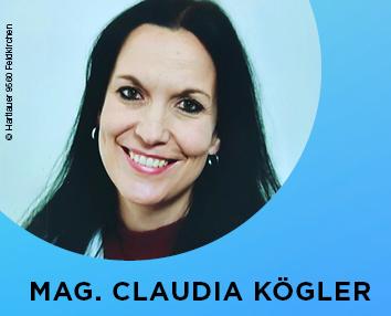 Das Bild stellt Claudia Kögler dar, eine junge, dunkelhaarige Frau, die in der IT arbeitet.